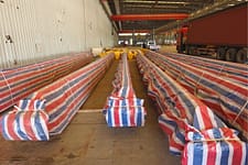 Single girder overhead cranes packed and shipped scaled