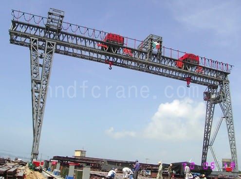 parallel trolley type shipyard gantry crane