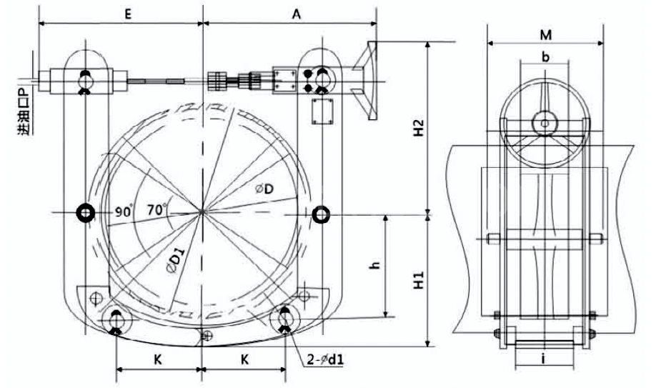 DYW Electric hydraulic explosion proof brake