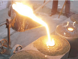 casting process of the overhead crane brake wheel