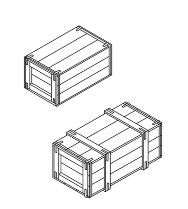 Ordinary wooden boxes