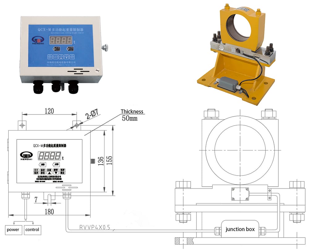 QCX M overload limiter products and wiring diagrams