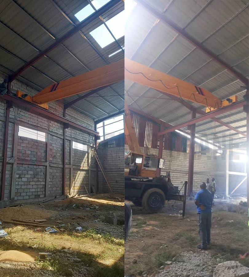 Single girder overhead crane installation