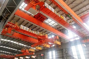 rotational magnet overhead crane installation site 2