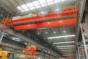 rotational magnet overhead crane installation site 3